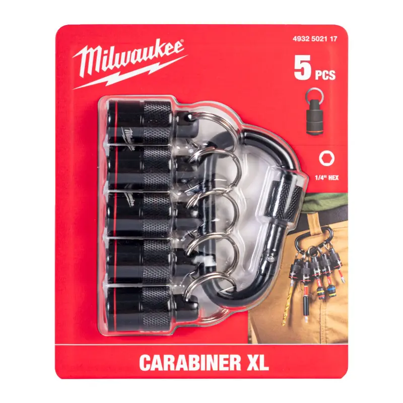 Shockwave impact duty sada 5 ks držáků příslušenství Milwaukee s XL karabinou, 1/4 HEX upínání, 4932502117 (MI4932502117)