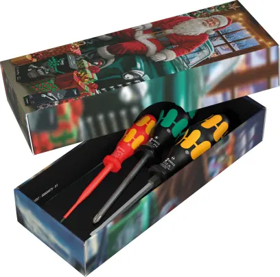 Vánoční sada šroubováků Wera 135826 Christmas 2026 v pultovém displeji (W05135826001)