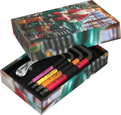 Wera 135825 Zástrčné klíče Tool-Card Hex-Plus Christmas 2026 v pultovém displeji (W05135825001)