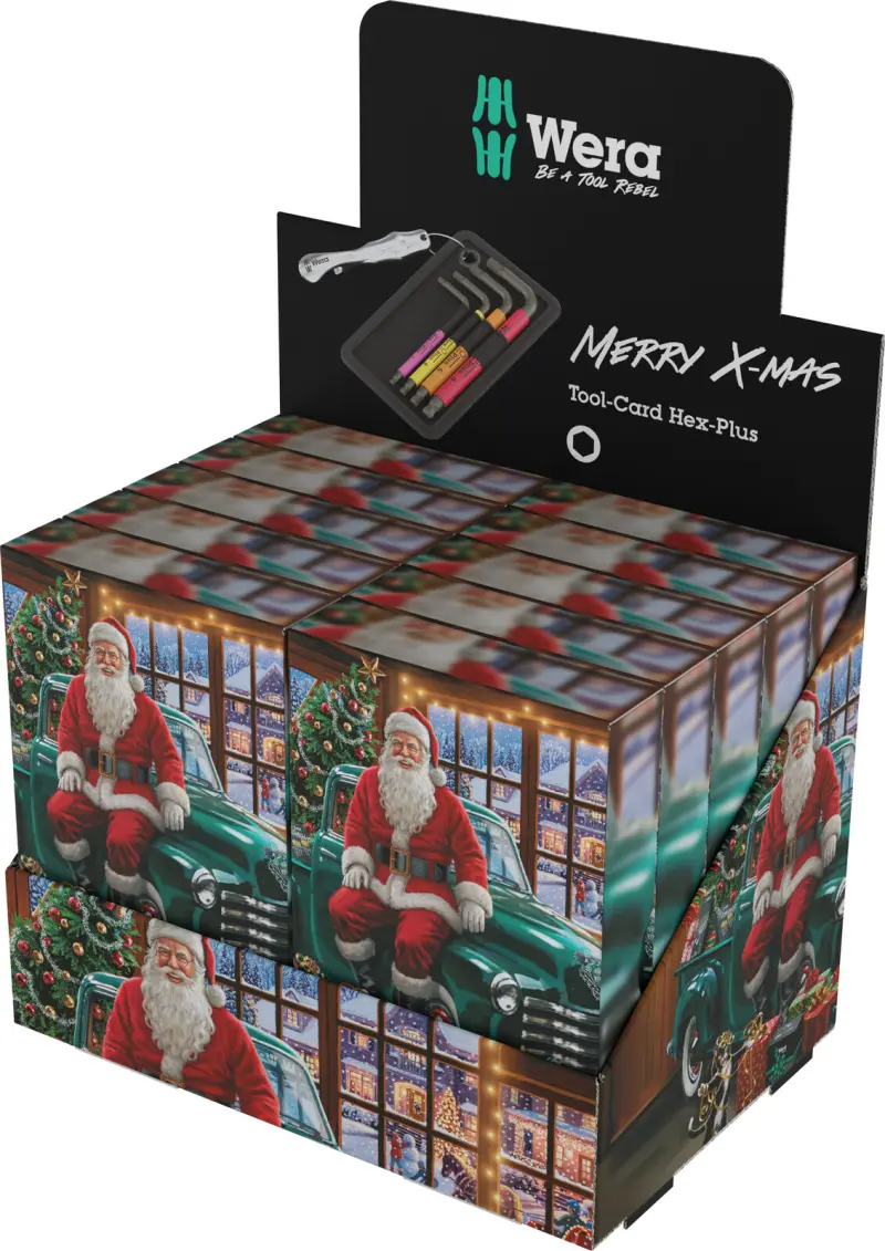 Wera 135825 Zástrčné klíče Tool-Card Hex-Plus Christmas 2026 v pultovém displeji (W05135825001)