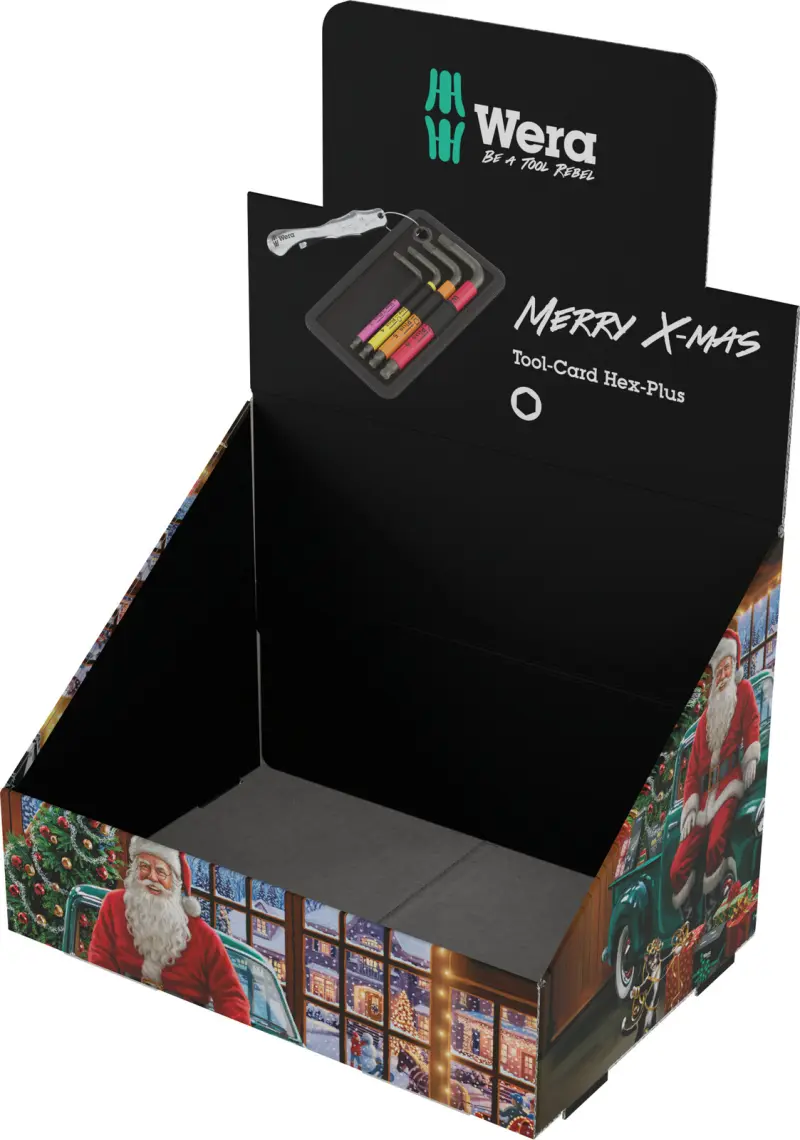 Wera 135825 Zástrčné klíče Tool-Card Hex-Plus Christmas 2026 v pultovém displeji (W05135825001)