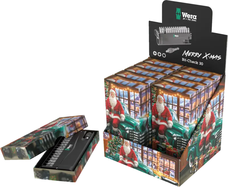 Wera Bit-Check 30 Christmas 2026 v pultovém displeji, 05135824001