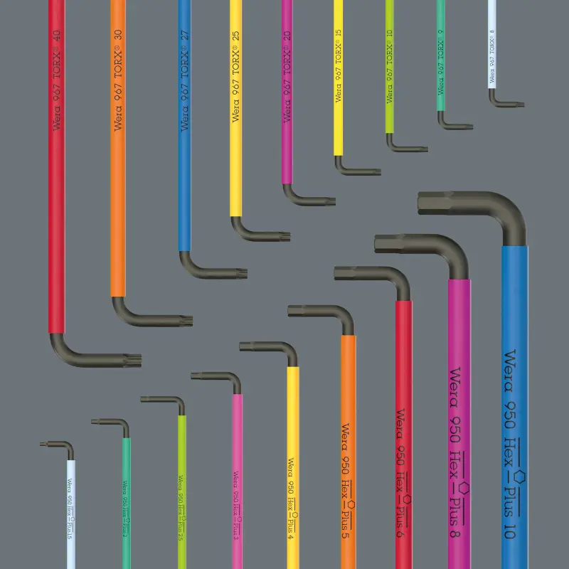 Wera 133287 Zástrčné klíče vícebarevné HEX a TORX® 1 - 19 dílů (W05133287001)