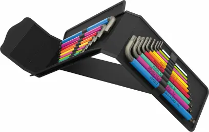 Wera 133286 Zástrčné klíče vícebarevné Hex-Plus 1, metrické a imperiální - 19 dílů (W05133286001)