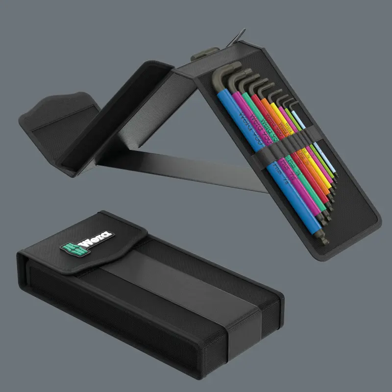 Wera 133286 Zástrčné klíče vícebarevné Hex-Plus 1, metrické a imperiální - 19 dílů (W05133286001)