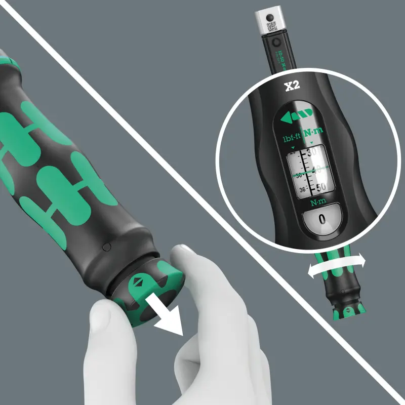 Wera 136062 Momentový klíč Click-Torque X 2 pro nástrčné nástroje 14x18mm (10 ÷ 50 Nm). Typ 9558 - 5 dílů (W05136062001)