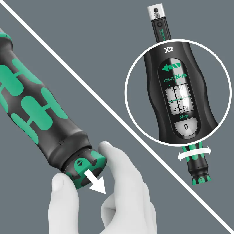Wera 136062 Momentový klíč Click-Torque X 2 pro nástrčné nástroje 14x18mm (10 ÷ 50 Nm). Typ 9558 - 5 dílů (W05136062001)