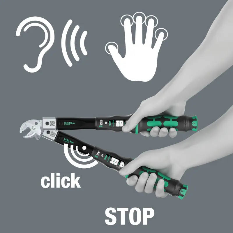 Wera 136062 Momentový klíč Click-Torque X 2 pro nástrčné nástroje 14x18mm (10 ÷ 50 Nm). Typ 9558 - 5 dílů (W05136062001)