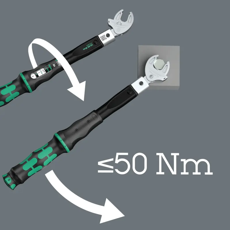 Wera 136062 Momentový klíč Click-Torque X 2 pro nástrčné nástroje 14x18mm (10 ÷ 50 Nm). Typ 9558 - 5 dílů (W05136062001)