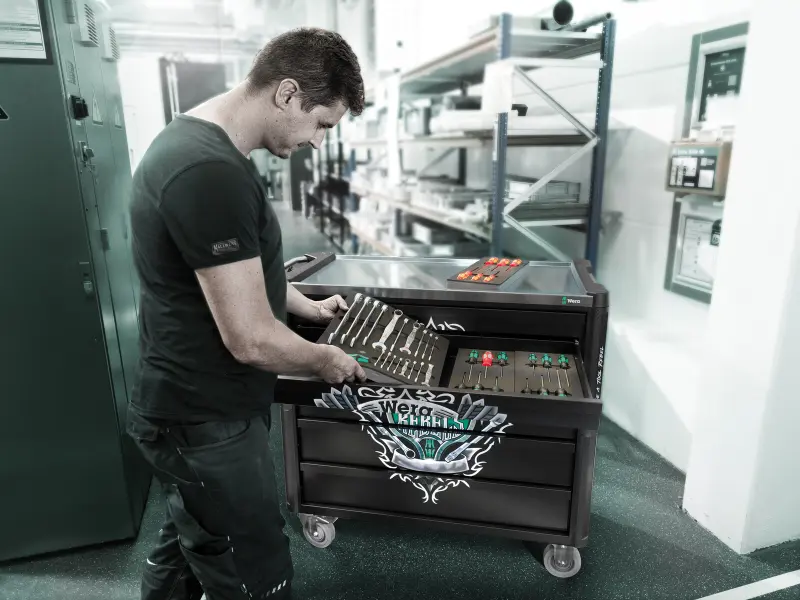 Wera 501881 Dílenský vozík Tool Rebel z nerezové oceli XXL 9801, bez nářadí (W05501881001)