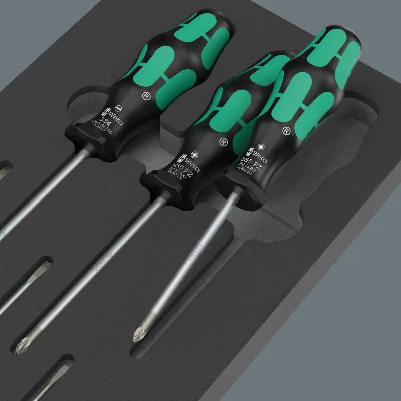 Wera 150128 Nářaďový modul - pěnová vložka 9718. Šroubováky Kraftform Serie 300 SL, PH, PZ. Sada 2 - 7 dílů (W05150128001)