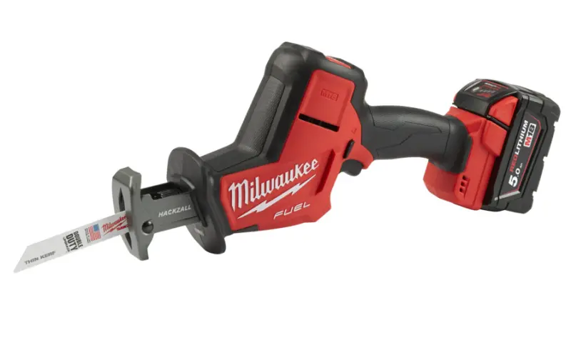 Aku šavlová pila na kov Milwaukee M18 FHZ-502X HACKZALL, 1x aku M18 B5 + M12-18 FC + kufr, 4933500562