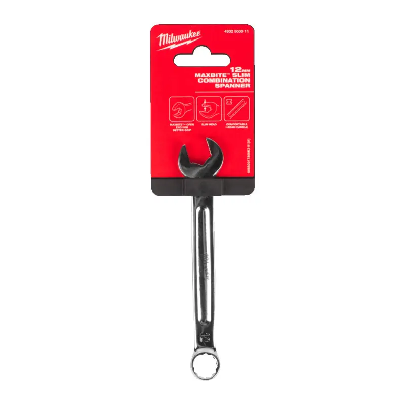 Očkoplochý klíč Milwaukee 12 mm MAXBITE Slim, 1 ks, 4932500011