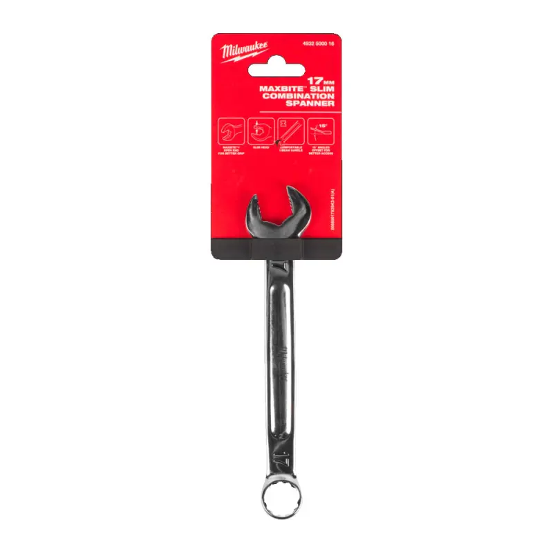Očkoplochý klíč Milwaukee 17 mm MAXBITE Slim, 1 ks, 4932500016