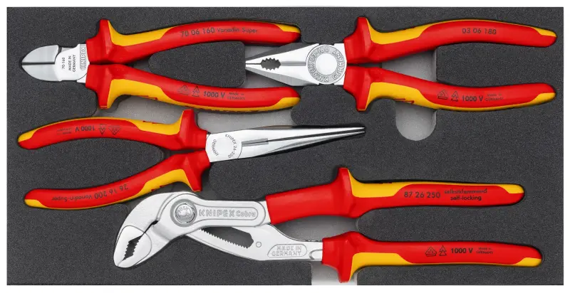 KNIPEX sada kleští VDE Chrom II, 4 ks 00 20 01 V21 (K002001V21)