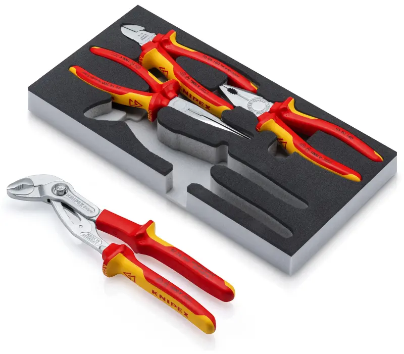 Elektrikářské kleště Knipex 00 20 01 V21 "VDE Chrom II" - sada 4 ks (K002001V21)