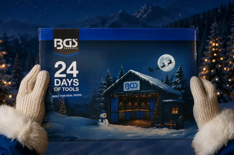Adventní kalendář s nářadím Christmas 2026, BGS 95020, Vánoční sada nářadí (BGS1095020)