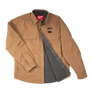 Aku HEXON vyhřívaná košilová bunda Milwaukee M12 HSJBG-O (XXXL), béžová, pánská, bez aku, 4932500697