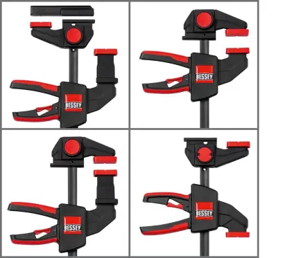 Jednoruční stolní svěrky Bessey EZR15SET (Sada 2 ks) vč. adaptérů pro fixaci vodících lišt - 2 ks (BES EZR15SET)