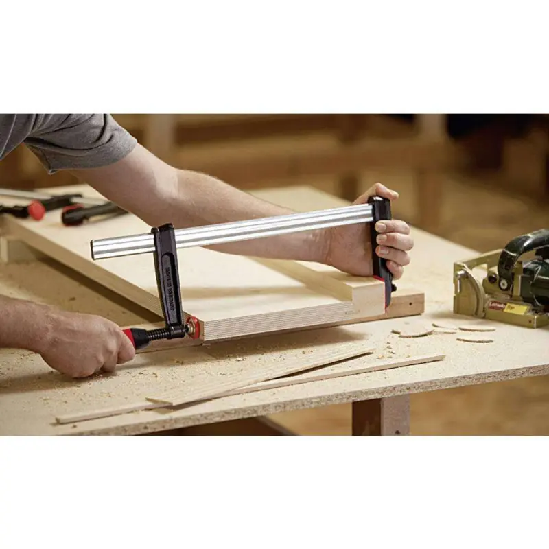 Šroubová svěrka z temperované litiny 160/80 mm Bessey TPN16BE-2K s dvoukomponentní rukojetí (BES TPN  16 BE-2K)