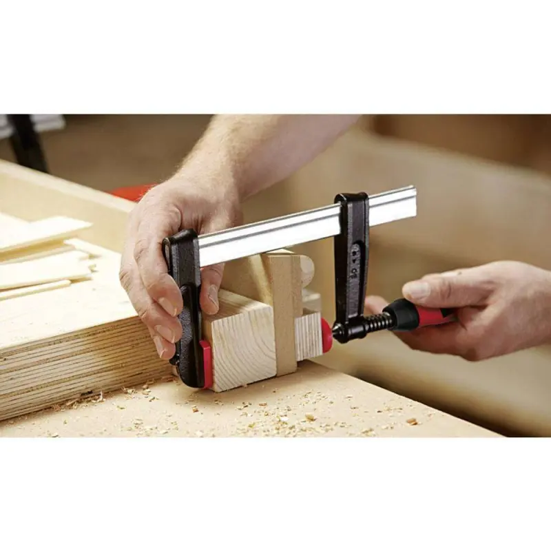 Šroubová svěrka z temperované litiny 160/80 mm Bessey TPN16BE-2K s dvoukomponentní rukojetí (BES TPN  16 BE-2K)