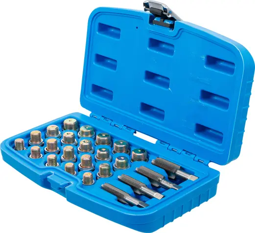 Sada na opravu závitů výpustí olejových van M13 ÷ M20 BGS100126 (64 dílů) (BGS100126)