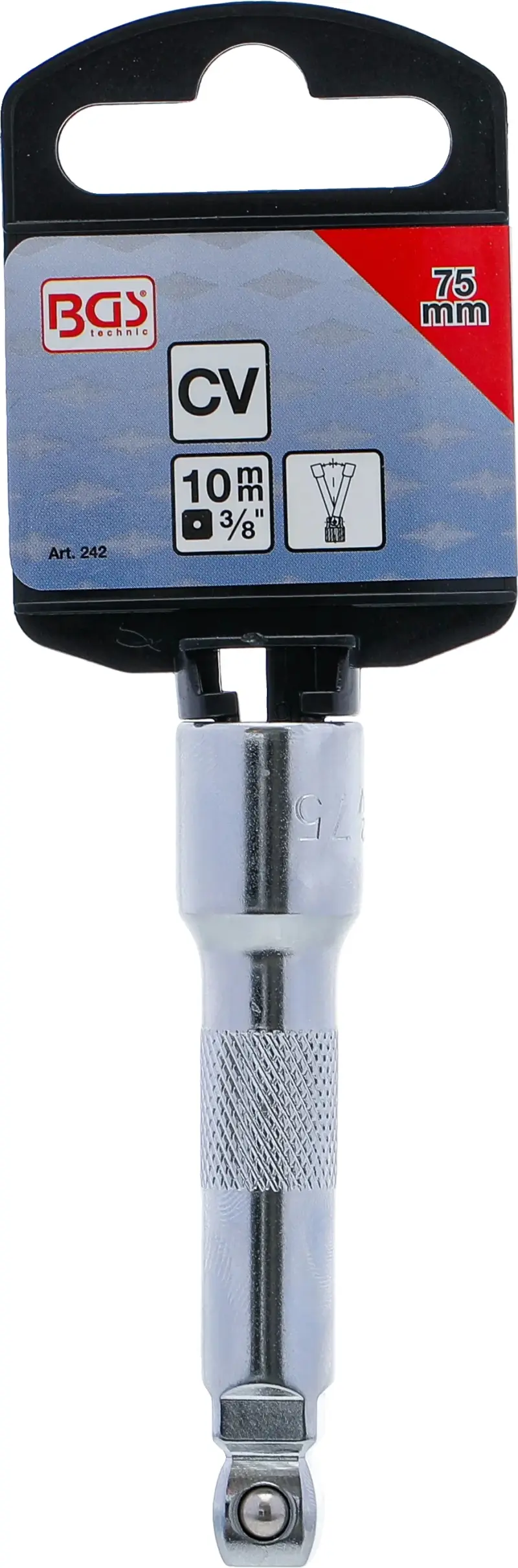 Prodloužení/nástavec 3/8" výkyvné 15° BGS100242, délka 75 mm (BGS100242)