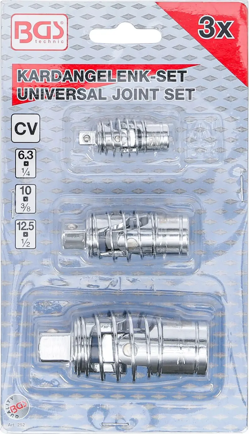 Křížové klouby s pružinou 1/4
