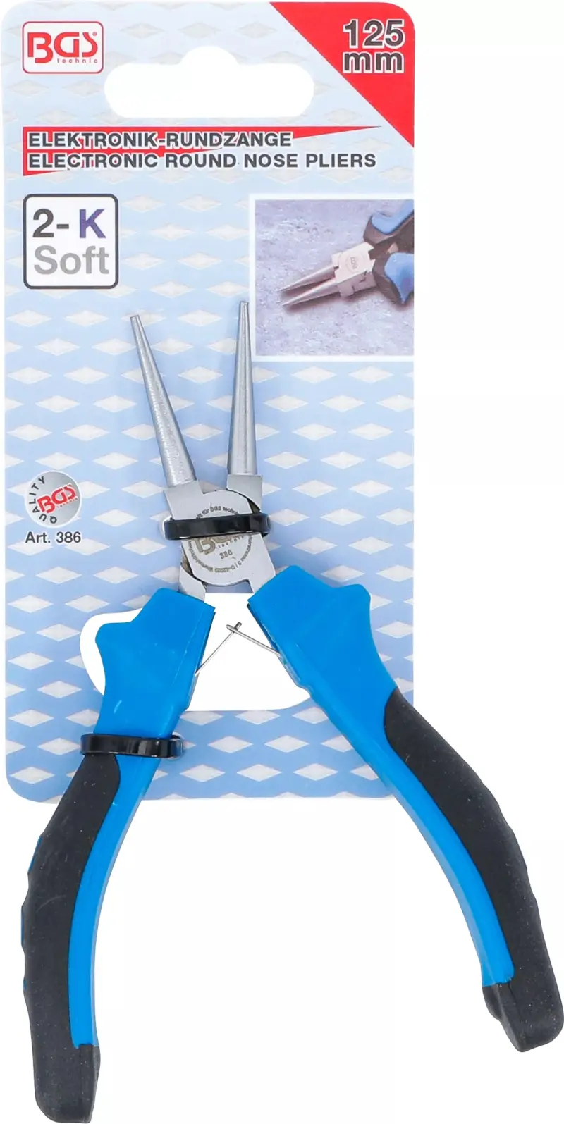 Kleště pro elektroniku 125 mm BGS100386 kulaté, dvoukomp. návleky (BGS100386)