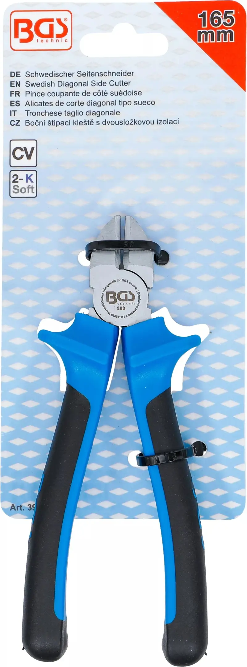 kleště štípací boční 165 mm, 2 komp. izolace, (BGS100393)