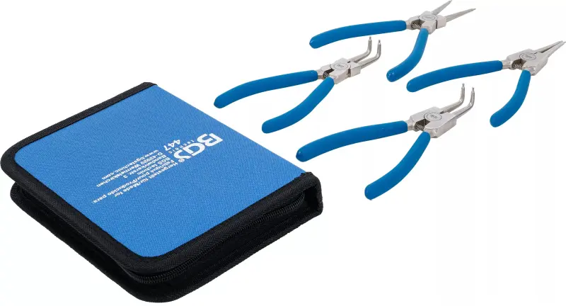 Kleště 175 mm na vnější/vnitřní pojistné kroužky BGS100447. Sada 4 díly (BGS100447)