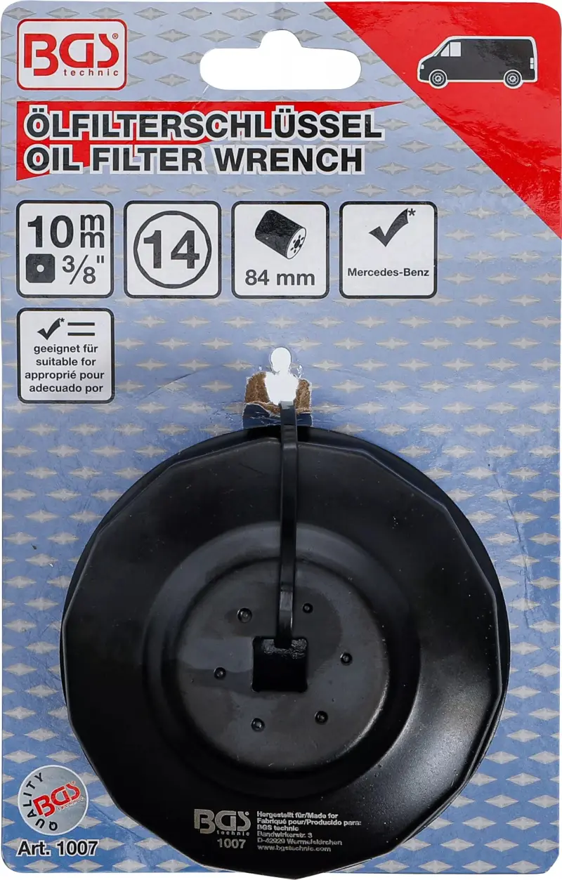 Klíč na olejové filtry průměr 84 mm, 14hranný BGS101007 (Mercedes-Benz) (BGS101007)
