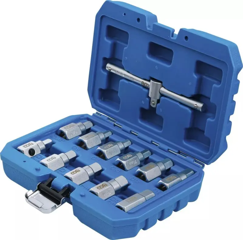 Zástrčné hlavice 3/8" BGS101017 na olejové vany (Sada 12 dílů) (BGS101017)