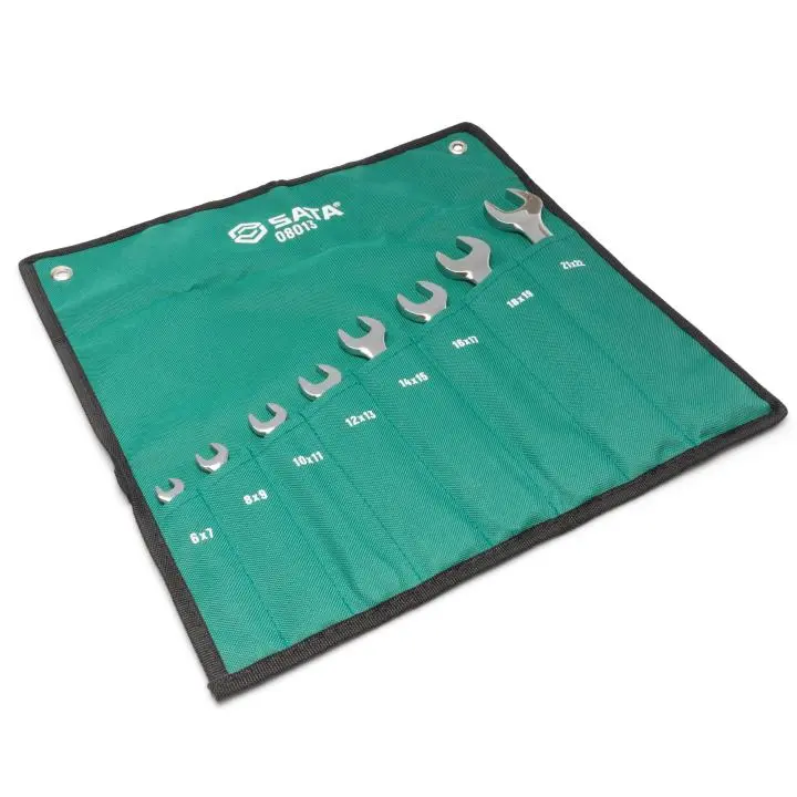 Oboustranné klíče 6 x 7 - 21 x 22 mm SATA Tools - 8 dílů (SATAST08013)