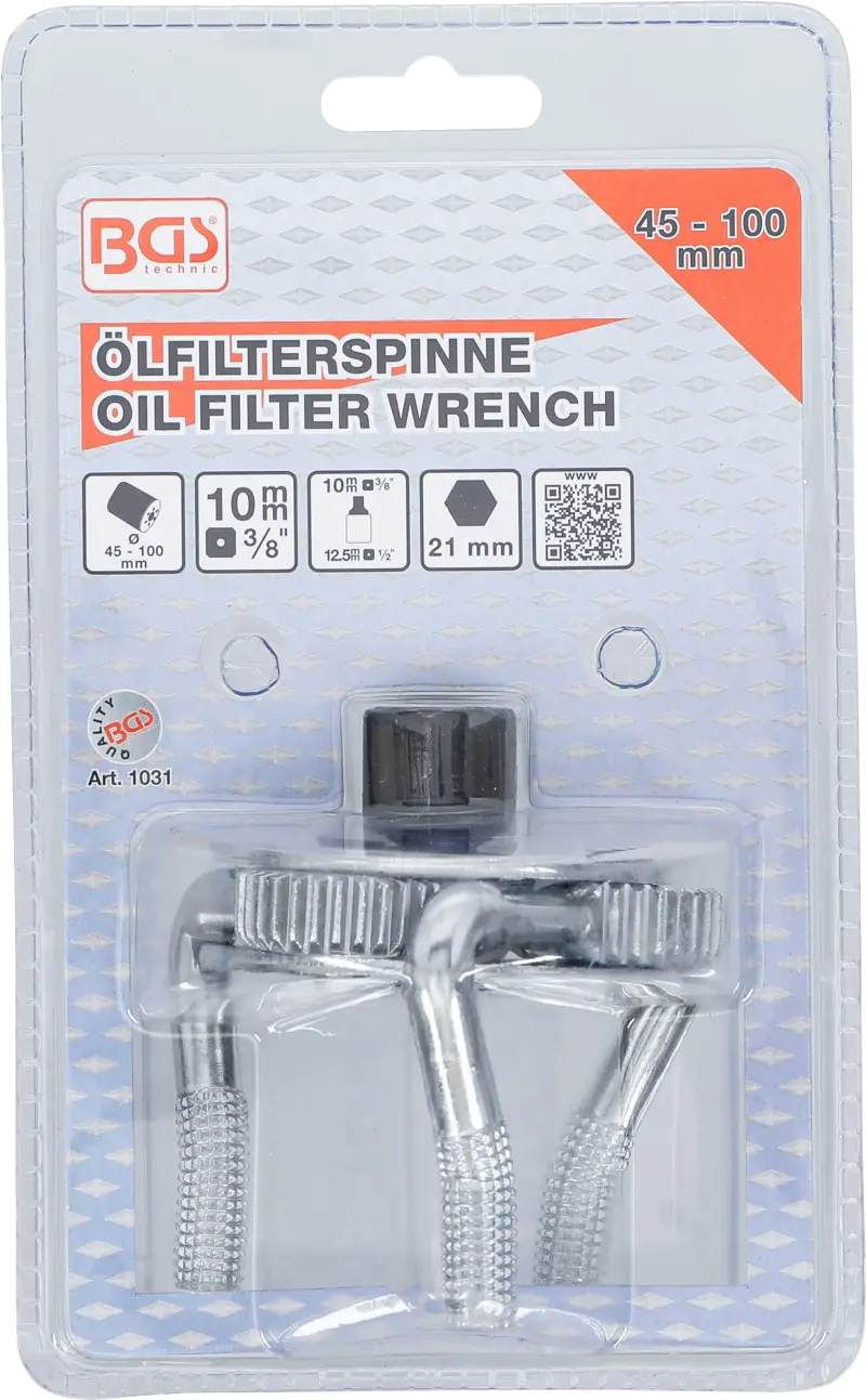 Klíč na olejové filtry průměr 45 ÷ 100 mm BGS101031, 3ramenný (BGS101031)