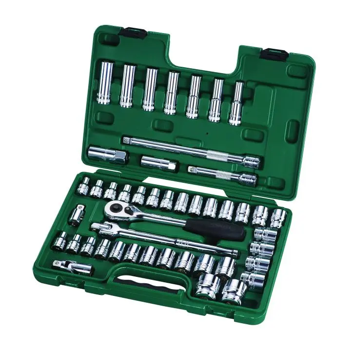46 ks. Sada nástrčných hlavic 1/2" s 6 hroty a met (SATAST09006SJ)