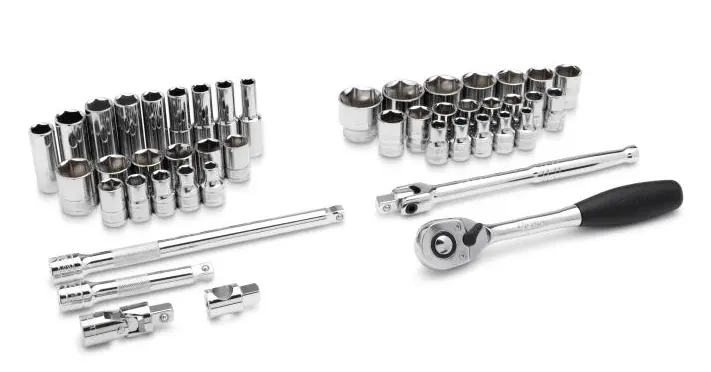 46 ks. Sada nástrčných hlavic 1/2" s 6 hroty a met (SATAST09006SJ)