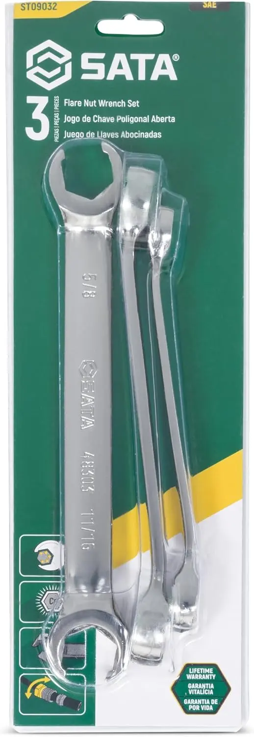 3 ks. Sada klíčů na matice SAE - 3/8x7/16", 1/2x9/ (SATAST09032)