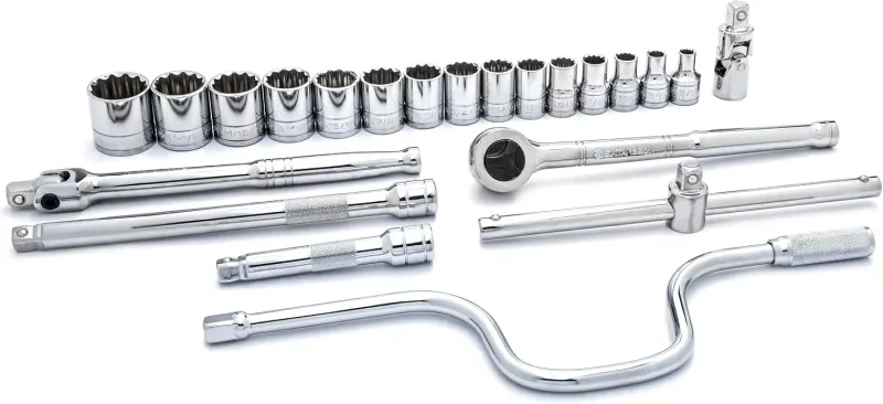 22 ks. Sada nástrčných hlavic 1/2" s 12 hroty SAE (SATAST09088SJ)