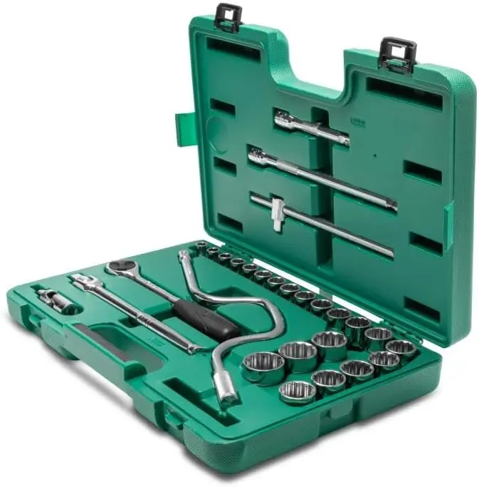 28 ks. Sada metrických nástrčných hlavic 1/2" s 12 (SATAST09090SJ)