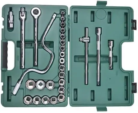 28 ks. Sada metrických nástrčných hlavic 1/2" s 12 (SATAST09090SJ)
