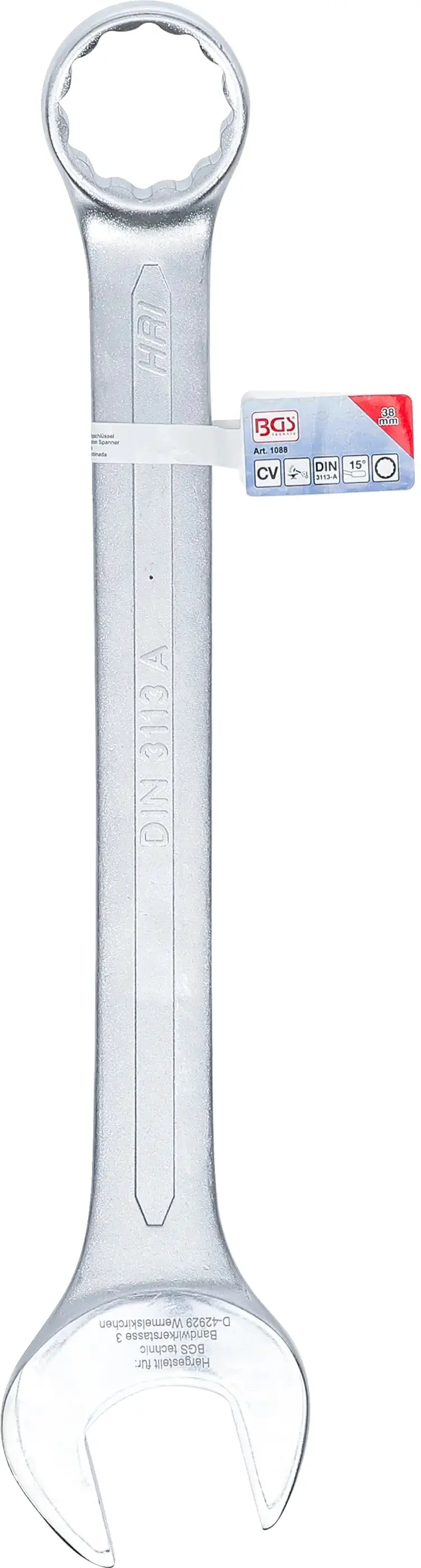 Očkoplochý klíč 38 mm BGS101088, DIN 3113A, chrom vanadium (BGS101088)