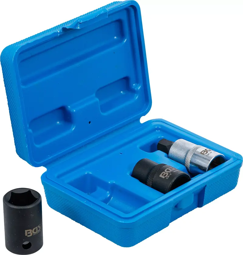 Nástrčné hlavice 1/2" 5hranné 10 ÷ 19 mm BGS101112 na brzdové třmeny kotoučových brzd. Sada 3 díly (BGS101112)