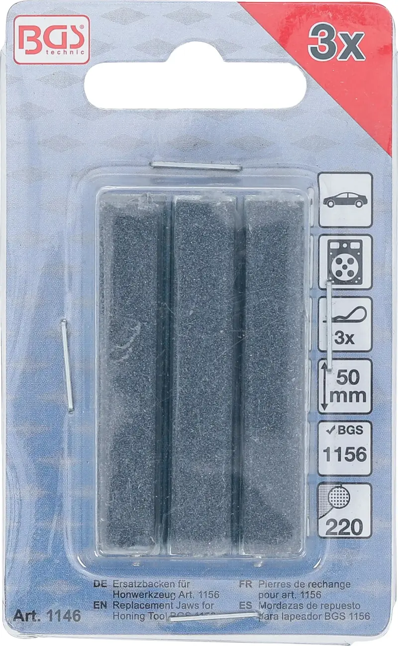 Brusný - honovací kámen 50 mm BGS101146 pro č. 101156. 3 ks - drsnost 220 (BGS101146)