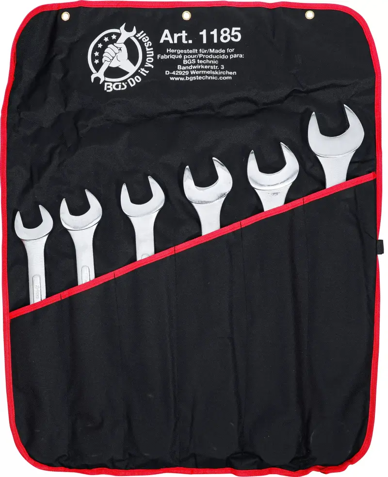 Očkoploché klíče Kraftmann 34 ÷ 50 mm BGS 1185, extra dlouhé XXL. Sada 6 dílů (BGS101185)