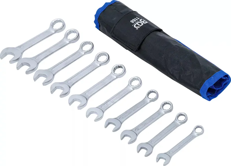 Očkoploché klíče 10 ÷ 19 mm BGS101188, extra krátké. Sada 10 dílů (BGS101188)