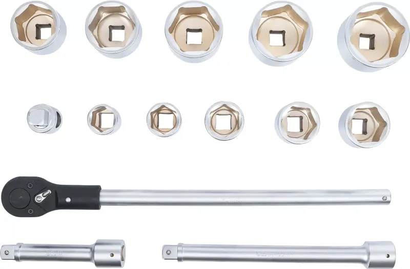 Gola sada BGS-15K 1" 36 ÷ 80 mm v plechové kazetě (Sada 15 dílů). BGS 1210 (BGS101210)