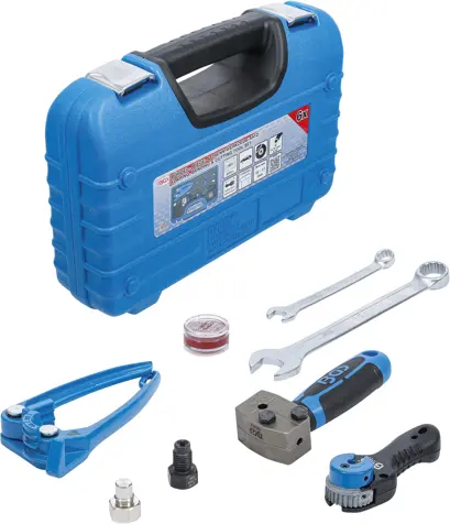 Pertlovací, ohýbací a oddělovací nářadí BGS101270 pro brzdová vedení 4,75 mm (Sada 6 dílů v kufříku) (BGS101270)