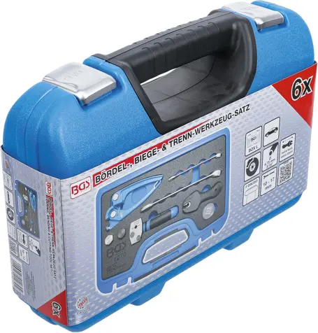 Pertlovací, ohýbací a oddělovací nářadí BGS101270 pro brzdová vedení 4,75 mm (Sada 6 dílů v kufříku) (BGS101270)