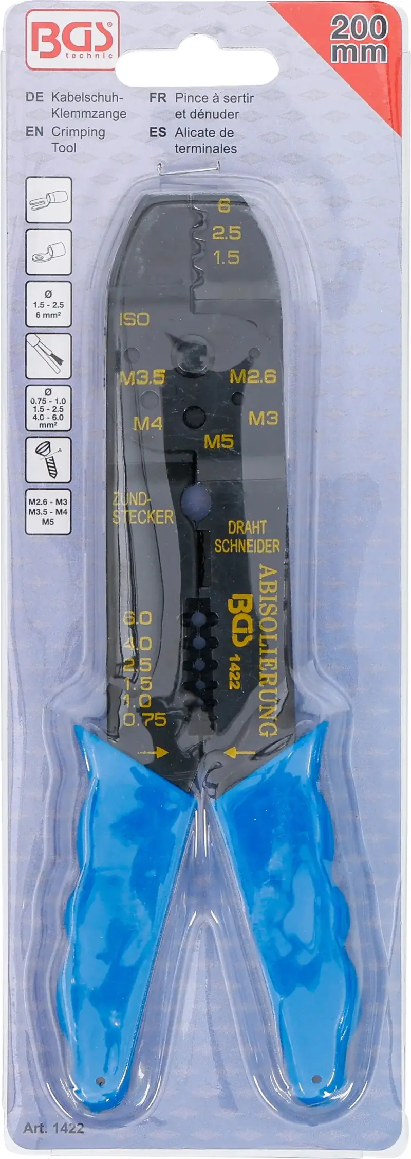 Krimpovací kleště 200 mm BGS101422 (BGS101422)